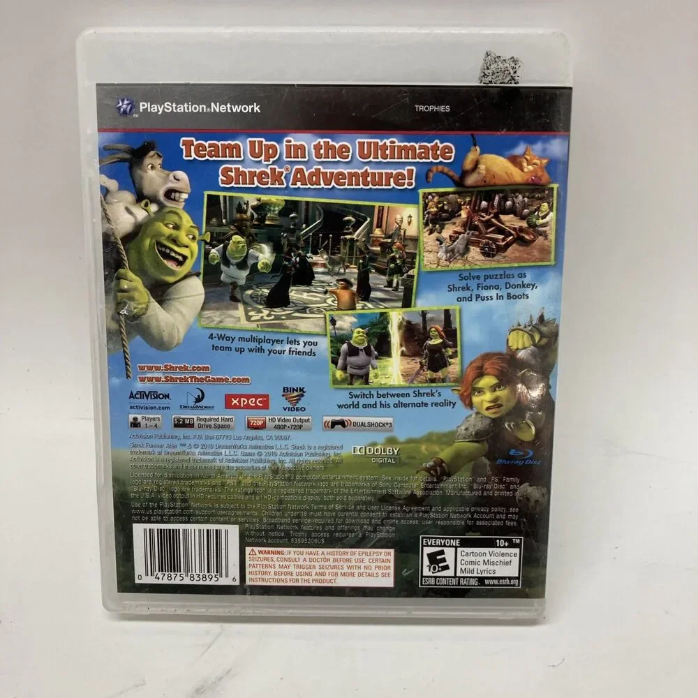 Shrek: Forever After - The Final Chapter (Sony Playstation 3/PS3) - NO MANUAL